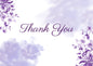 Thank You Purple Flower Water Colors